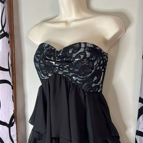 Teeze Me lace bustier dress with asymmetrical layers size 5 - Picture 7 of 13